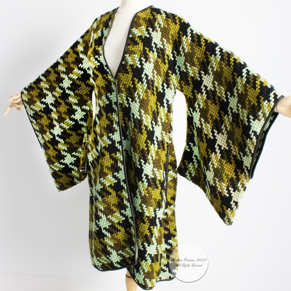 Bonnie Cashin for Sills Coat Oversized Trailing Sleeves Vintage Knit Documented - Picture 11 of 15